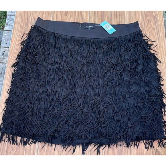 torrid Pants - NWT Torrid Black Fringe Skirt Size 18